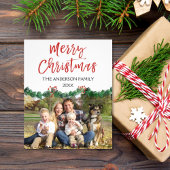 Budget Merry kerstscript-fotokaart Flyer