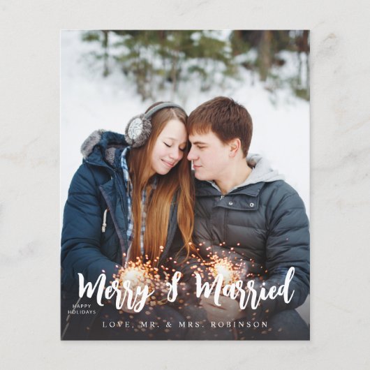 Budget Merry & Married Minimalist V Foto Flyer (Voorkant)