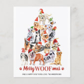 Budget Merry Woofmas Amoureux des chiens Carte pos (Devant)