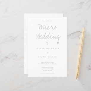 Budget Micro Wedding White Gray Typografie
