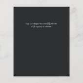 Budget Midnight Blue Bladeren Trouw Uitnodiging (Achterkant)