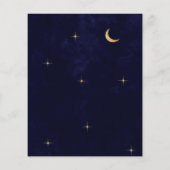 BUDGET Midnight Celestial Gold Moon Stars Wedding (Achterkant)