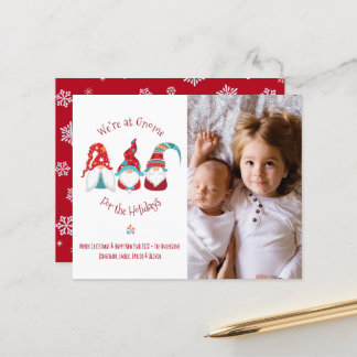 Budget mignon Gnome pour vacances Elf Carte photo 
