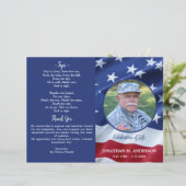 Budget Militaire USA Flag Programme funéraire pour (Debout devant)