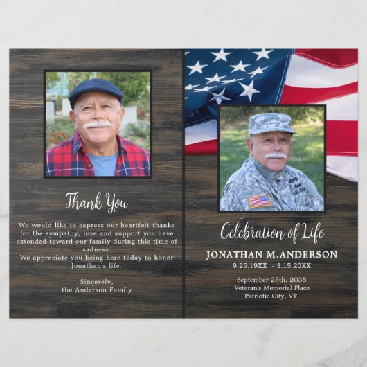 Budget Militaire Vlag Viering van het Leven Progra (Voorkant)