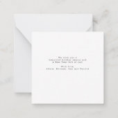 Budget MINI SIZE Merry Kerstgold script Notitiekaartje (Achterkant)