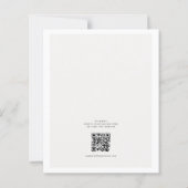 Budget Minimaal Beige QR-code Geen Opsmuk Bruiloft (Achterkant)