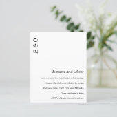 Budget Minimaal Wit Elegant Bruiloft Uitnodiging (Staand voorkant)