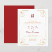 Budget Minimale Dubbele Geluk Chinees Wedding (Voorkant / Achterkant)