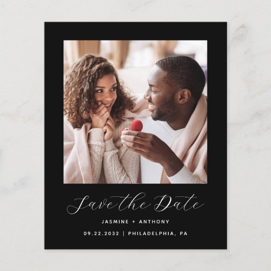 Budget Minimale Foto QR Code Zwart Sla de datum op (Voorkant)