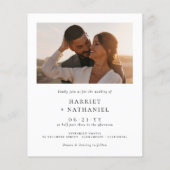 Budget Minimale Initialen Boho Arch 2 Foto Wedding (Achterkant)