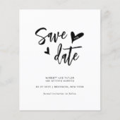 BUDGET Minimale Mooie Hart Foto QR Code Bruiloft (Voorkant)