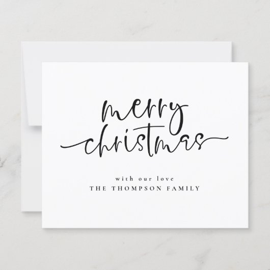 Budget Minimale Script Merry Kerstfeestdag Kaart (Voorkant)