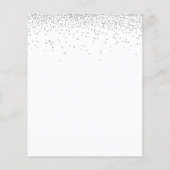 Budget Minimale Silver Glitter Wedding RSVP (Achterkant)