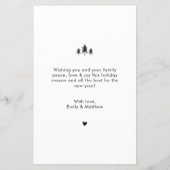 Budget minimalist 4 Photo Collage-kerstkaart (Achterkant)