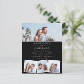 Budget minimalist Black Photo Collage Wedding (Staand voorkant)