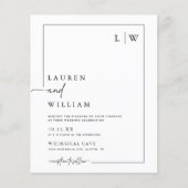 Budget Minimalist Boho Foto Uitnodiging voor bruil (Voorkant)