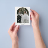 Budget Minimalist Boog Foto Dankkaart Flyer (Hand)