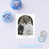 Budget Minimalist Boog Foto Dankkaart Flyer (Enkel)