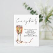 Budget minimalist Champagne Wedding Evening Party (Staand voorkant)