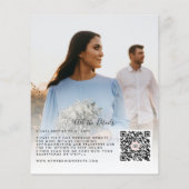 Budget minimalist Chic 2 Photo Wedding Uitnodiging (Achterkant)