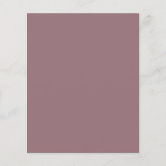 Budget Minimalist Mauve bruiloft uitnodiging (Achterkant)