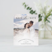 Budget Minimalist Modern Typography Wedding Photo (Staand voorkant)