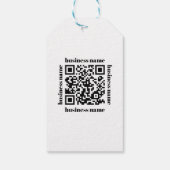 budget minimalist QR Code Business Keychain Cadeaulabel (Achterkant)