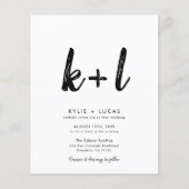 Budget Minimalist QR-code Foto Huwelijk Flyer (Voorkant)