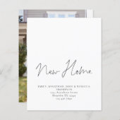 Budget minimalist Script Nieuw thuisadres (Voorkant / Achterkant)