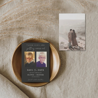 Budget, minimalist these kids are getting married save the date