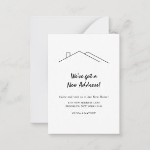 BUDGET Minimalist We hebben een nieuw adres aan he Notitiekaartje