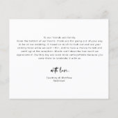 Budget minimalist XO-fotografische kaart (Achterkant)