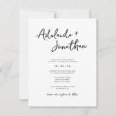 Budget minimaliste moderne Faire-part de mariage s (Devant)