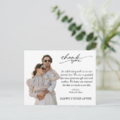 Budget minimalistisch aangepast fotohuwelijk Harte Briefkaart (Staand voorkant)