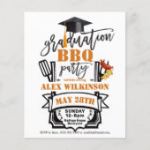 BUDGET Minimalistisch Afstuderen - Uitnodiging BBQ Flyer (Voorkant)