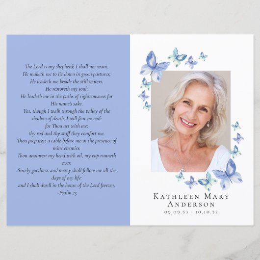 Budget minimalistisch begrafenisprogramma van 4 pa (Voorkant)