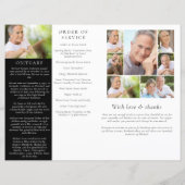 Budget minimalistisch begrafenisprogramma van 4 pa (Achterkant)