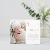 Budget minimalistisch foto-baptisme Hartelijk dank (Staand voorkant)