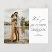 Budget minimalistisch huwelijk Foto bedankt (Achterkant)