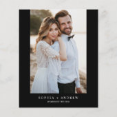 Budget minimalistisch & modern | Huwelijksuitnodig (Achterkant)