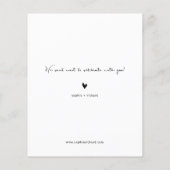 Budget minimalistisch moderne boogfoto Bewaar datu Flyer (Achterkant)