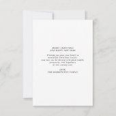 BUDGET Minimalistisch Script Kerstgejuich 1 Foto Notitiekaartje (Achterkant)