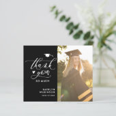 BUDGET Minimalistisch zwart foto-AFSTUDEREN Dank u (Staand voorkant)