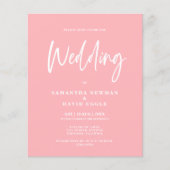 Budget Minimalistische Blush Roze QR Code Huwelijk (Voorkant)