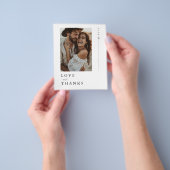 Budget minimalistische foto bruiloft dank u kaarte flyer (Hand)