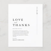 Budget minimalistische foto bruiloft dank u kaarte flyer (Achterkant)
