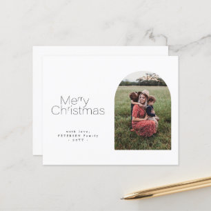 Budget minimalistische foto kerstfeestdag Kaart