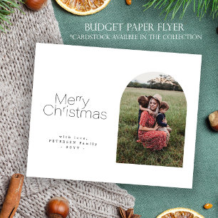 Budget minimalistische foto Kerstkaart Flyer