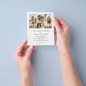 Budget minimalistische foto QR code bruiloft uitno Flyer (Hand)